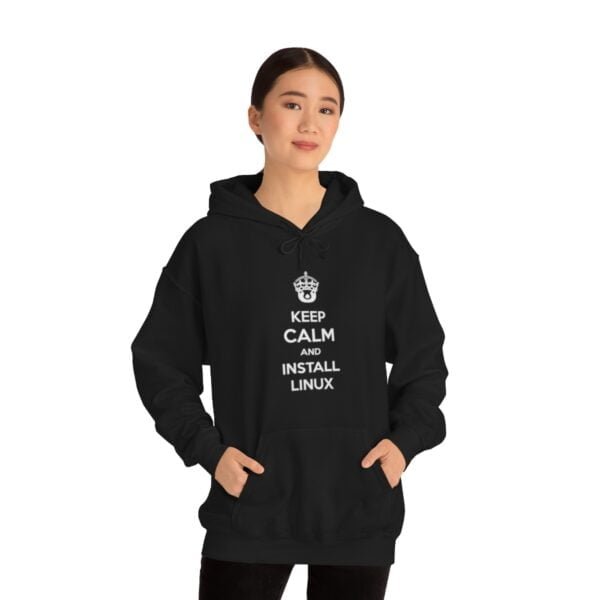 Hooded Sweatshirt - Keep Calm and Install Linux