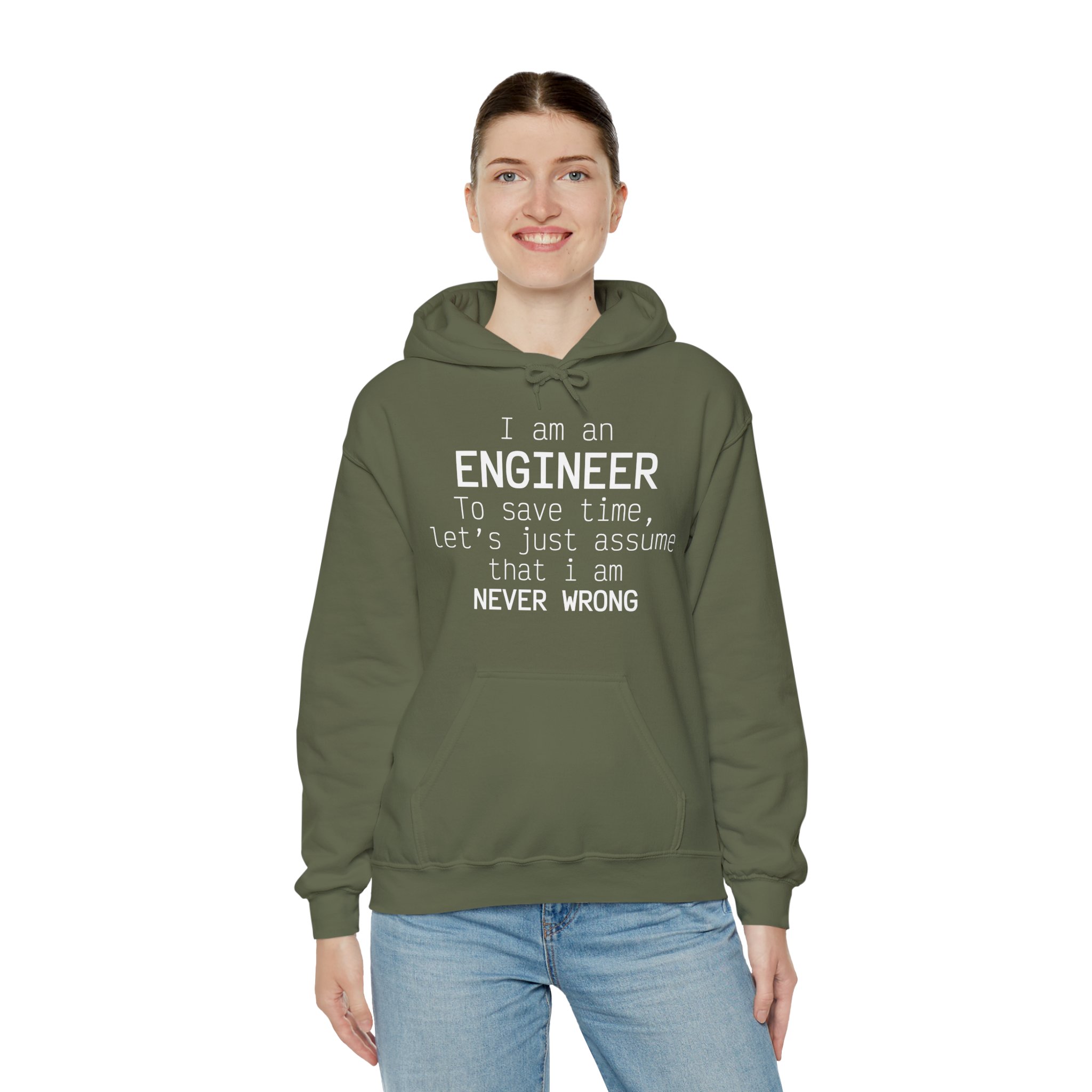 I'm Engineer I am never wrong- Hooded Sweatshirt - Image 40