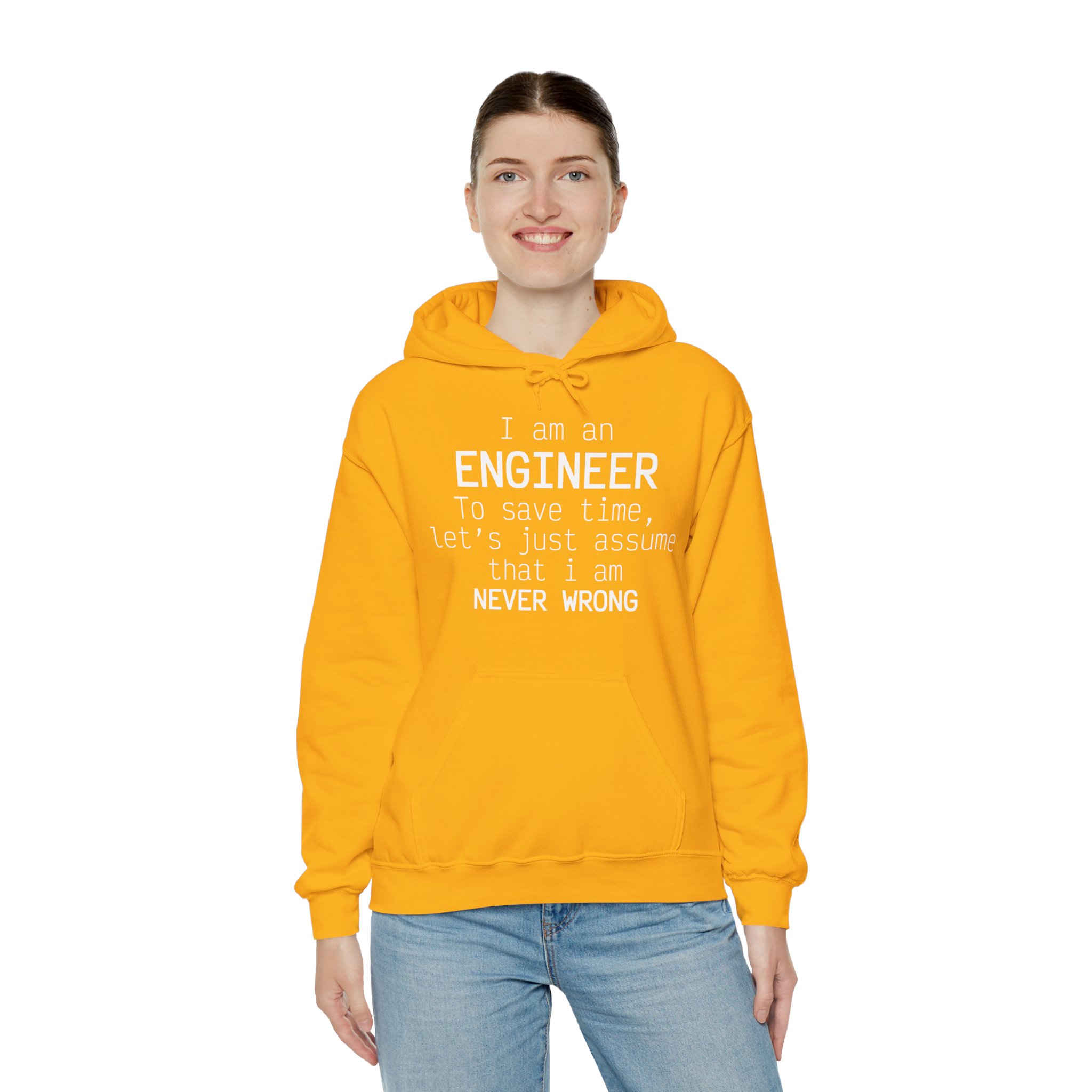 I'm Engineer I am never wrong- Hooded Sweatshirt - Image 26