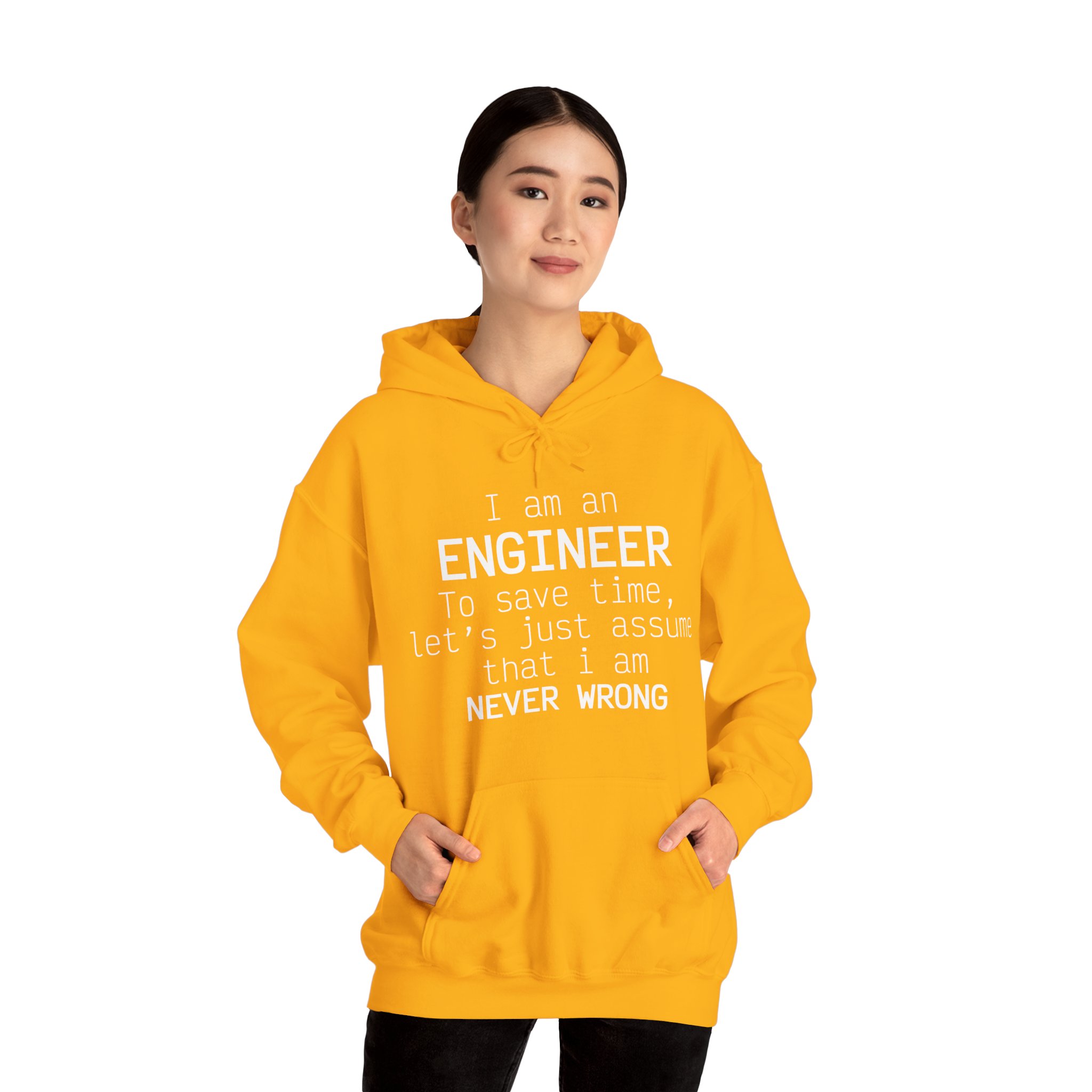 I'm Engineer I am never wrong- Hooded Sweatshirt - Image 24