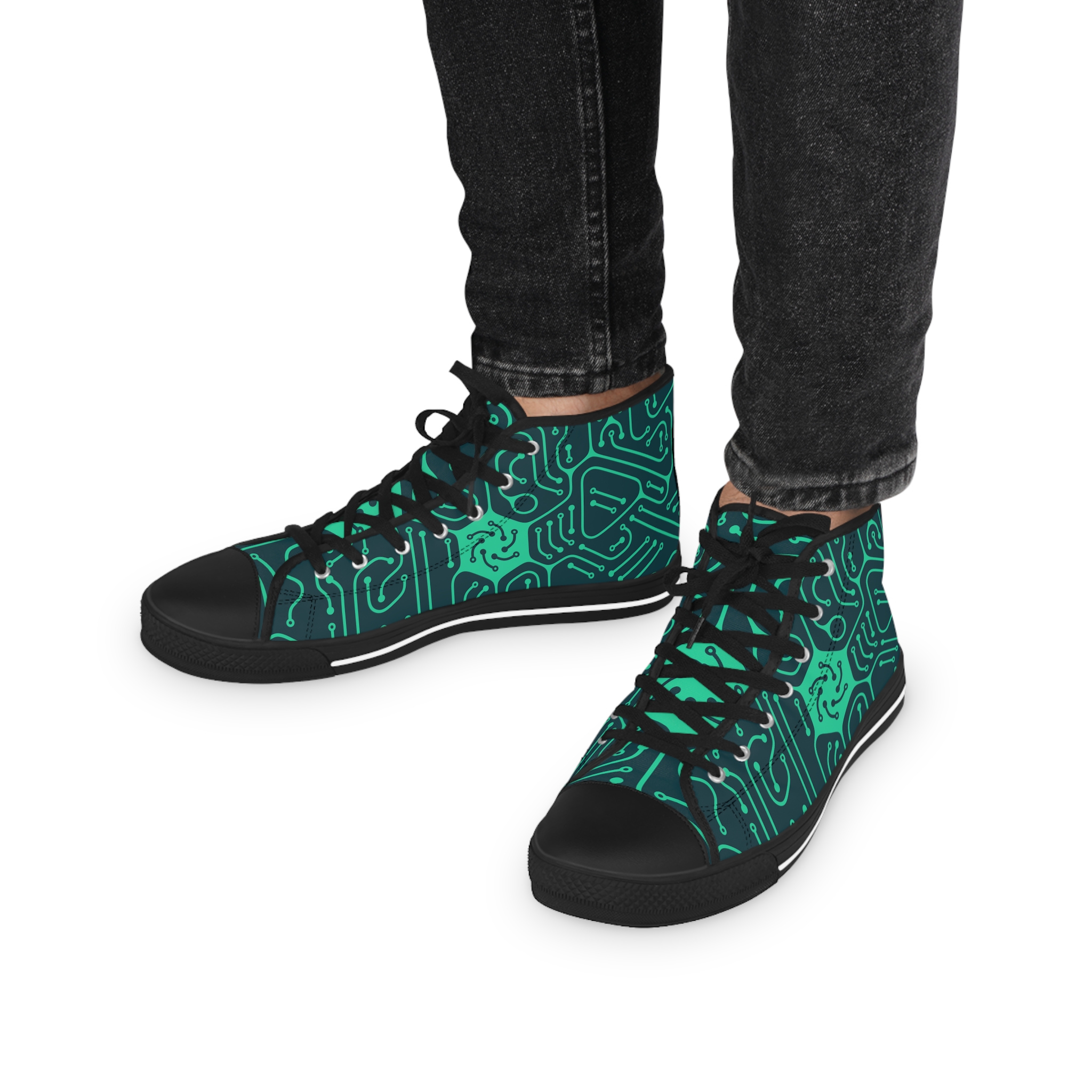 Tech Men's High Top Sneakers - Image 16