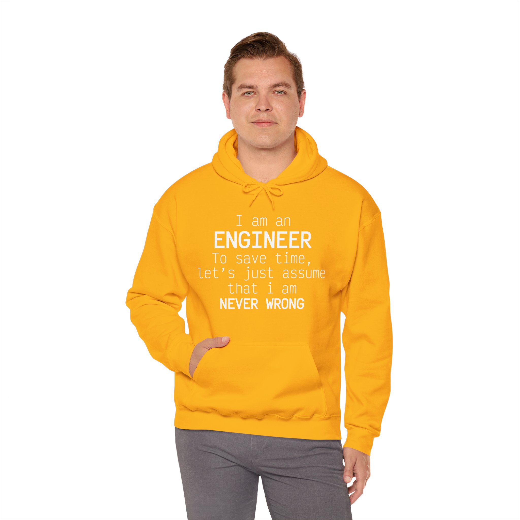 I'm Engineer I am never wrong- Hooded Sweatshirt - Image 27