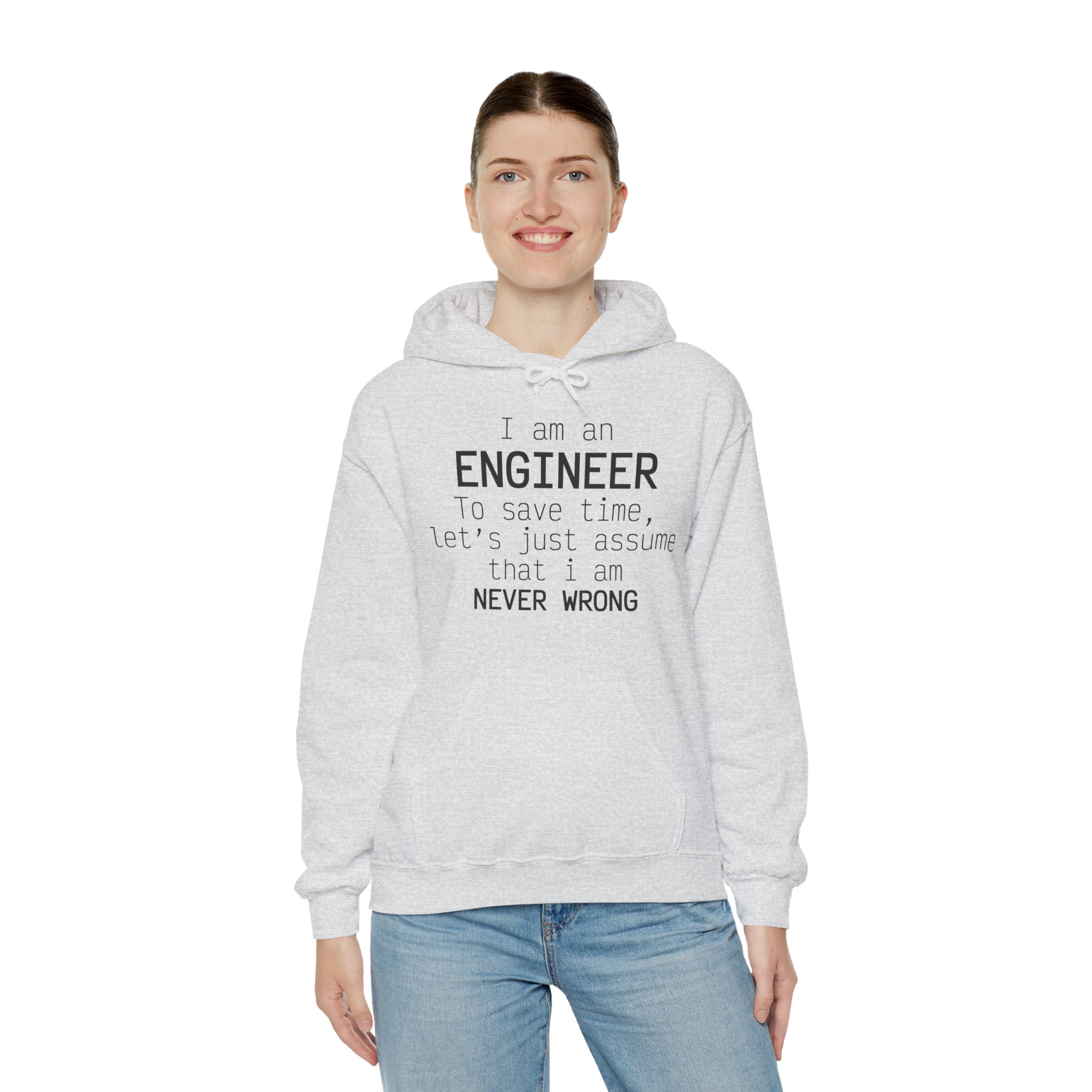 I'm Engineer I am never wrong- Hooded Sweatshirt - Image 12