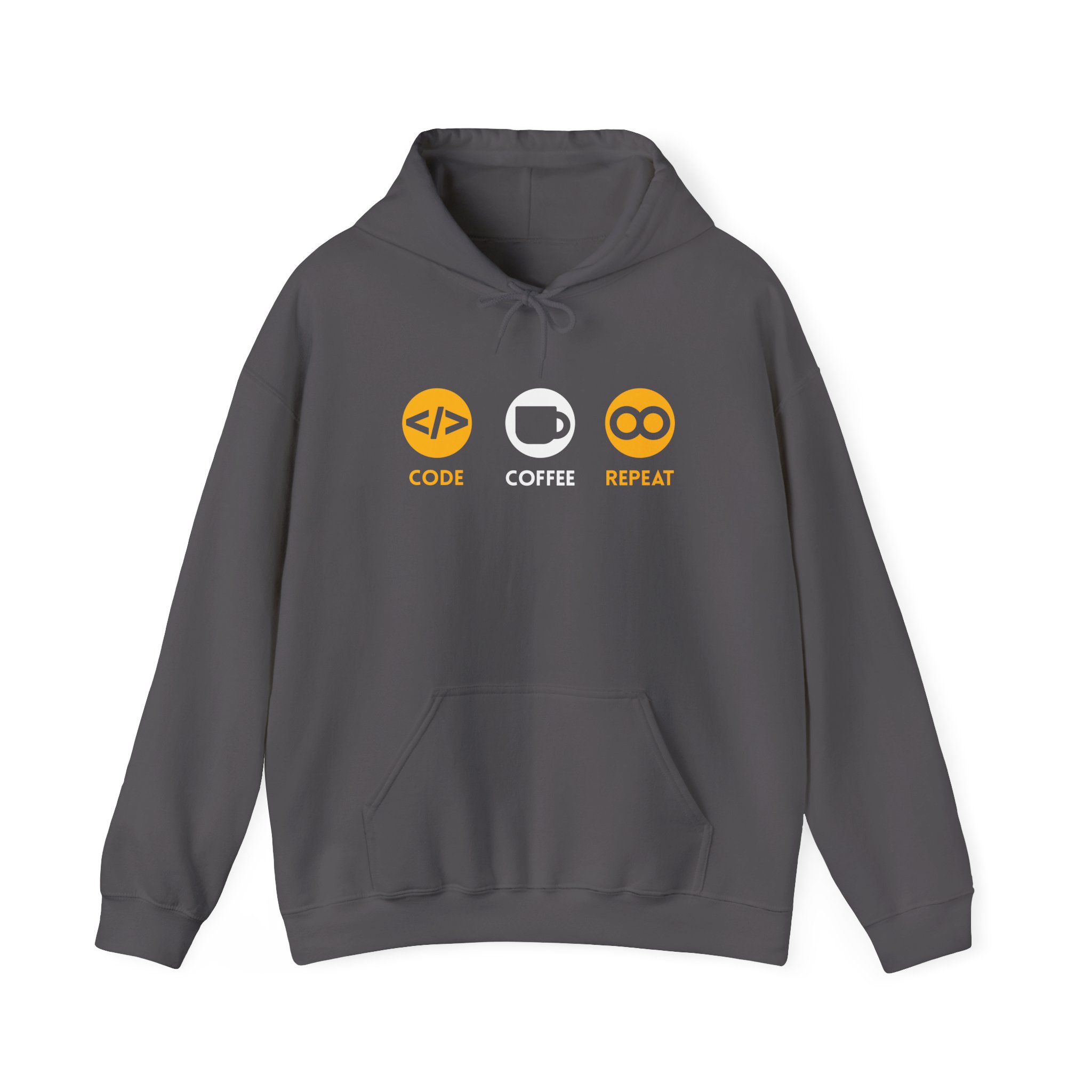 Hooded Sweatshirt - Code - Coffe -Repeat - Image 21