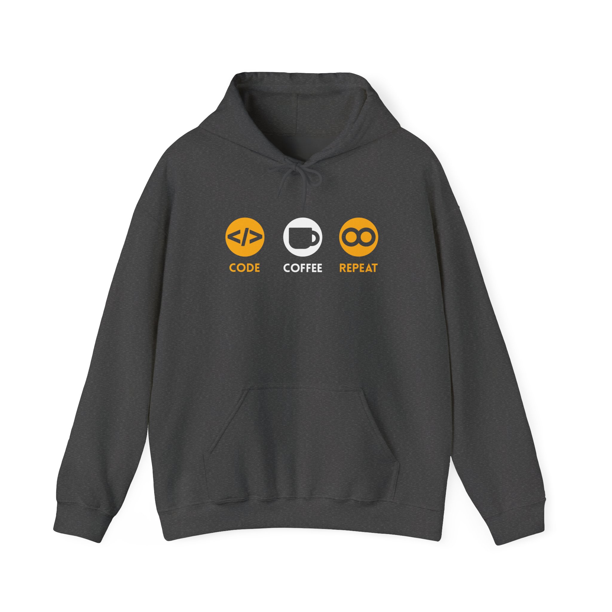 Hooded Sweatshirt - Code - Coffe -Repeat - Image 17