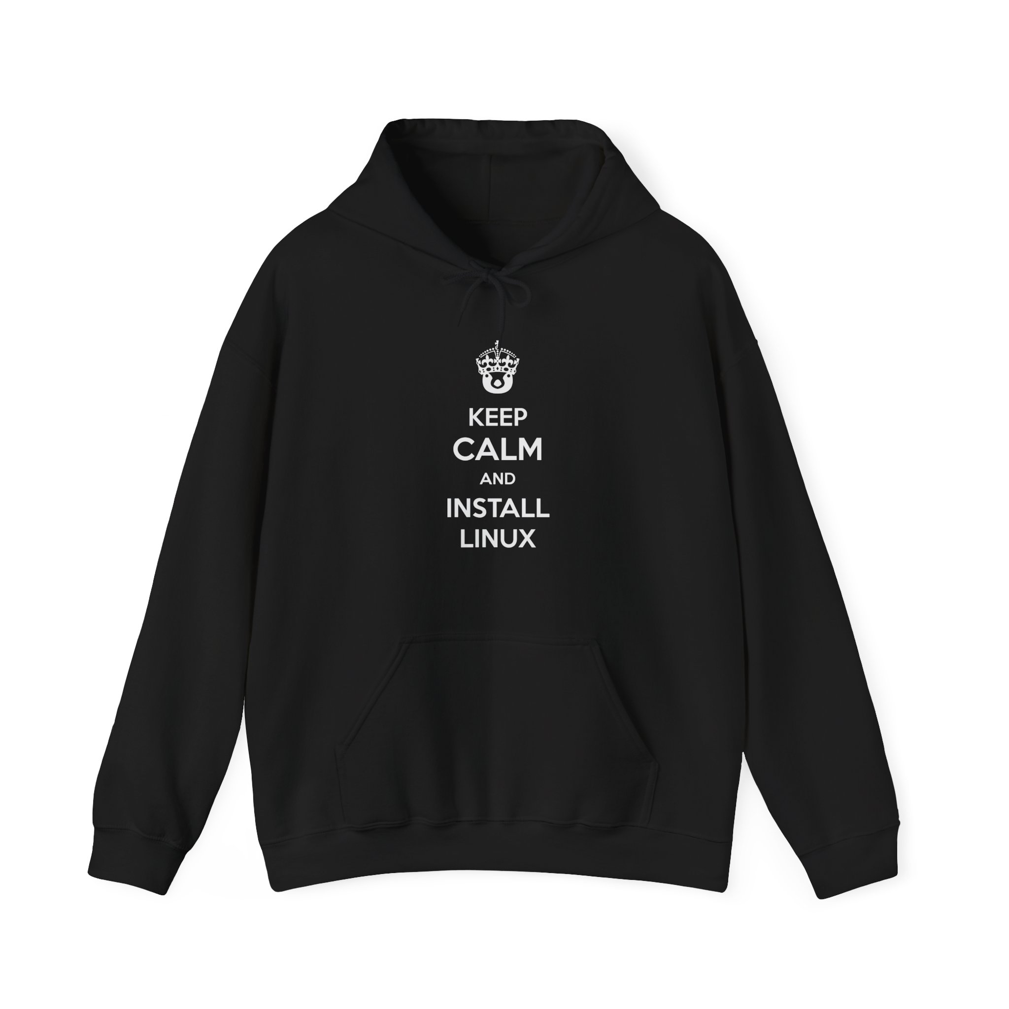 Hooded Sweatshirt - Keep Calm and Install Linux