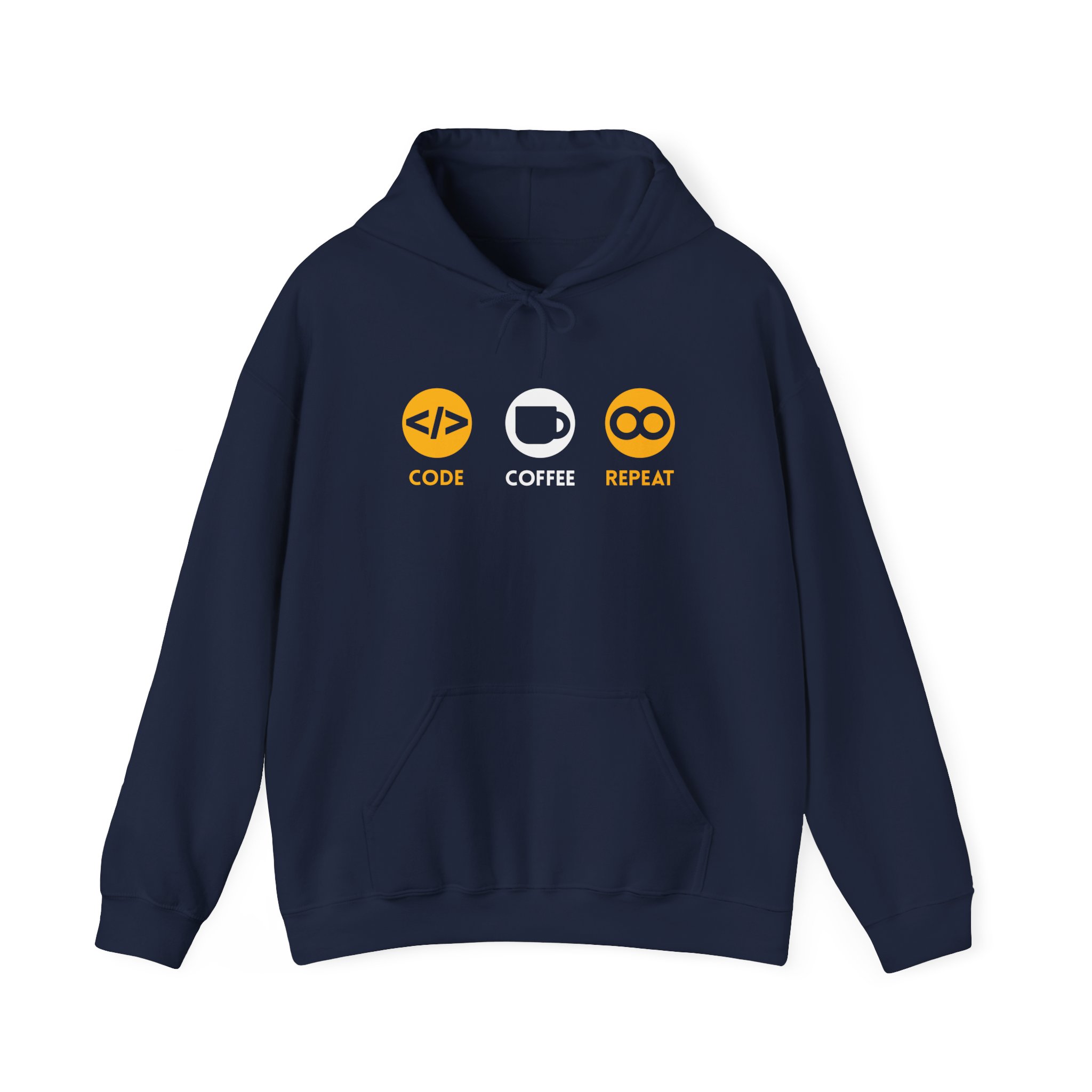Hooded Sweatshirt - Code - Coffe -Repeat - Image 29