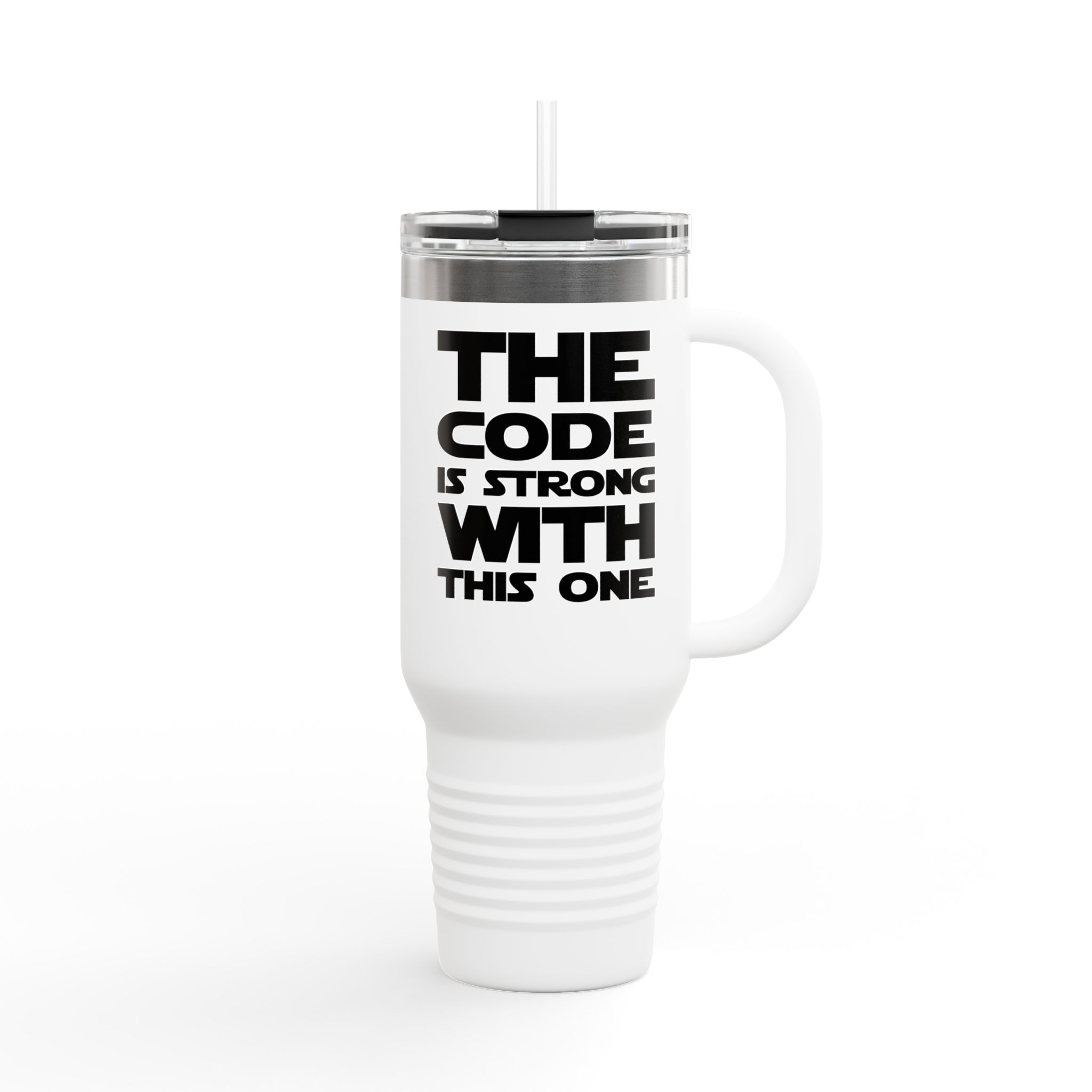 Insulated Travel Mug - "The Code Is Strong With This One" 40oz – Image 3