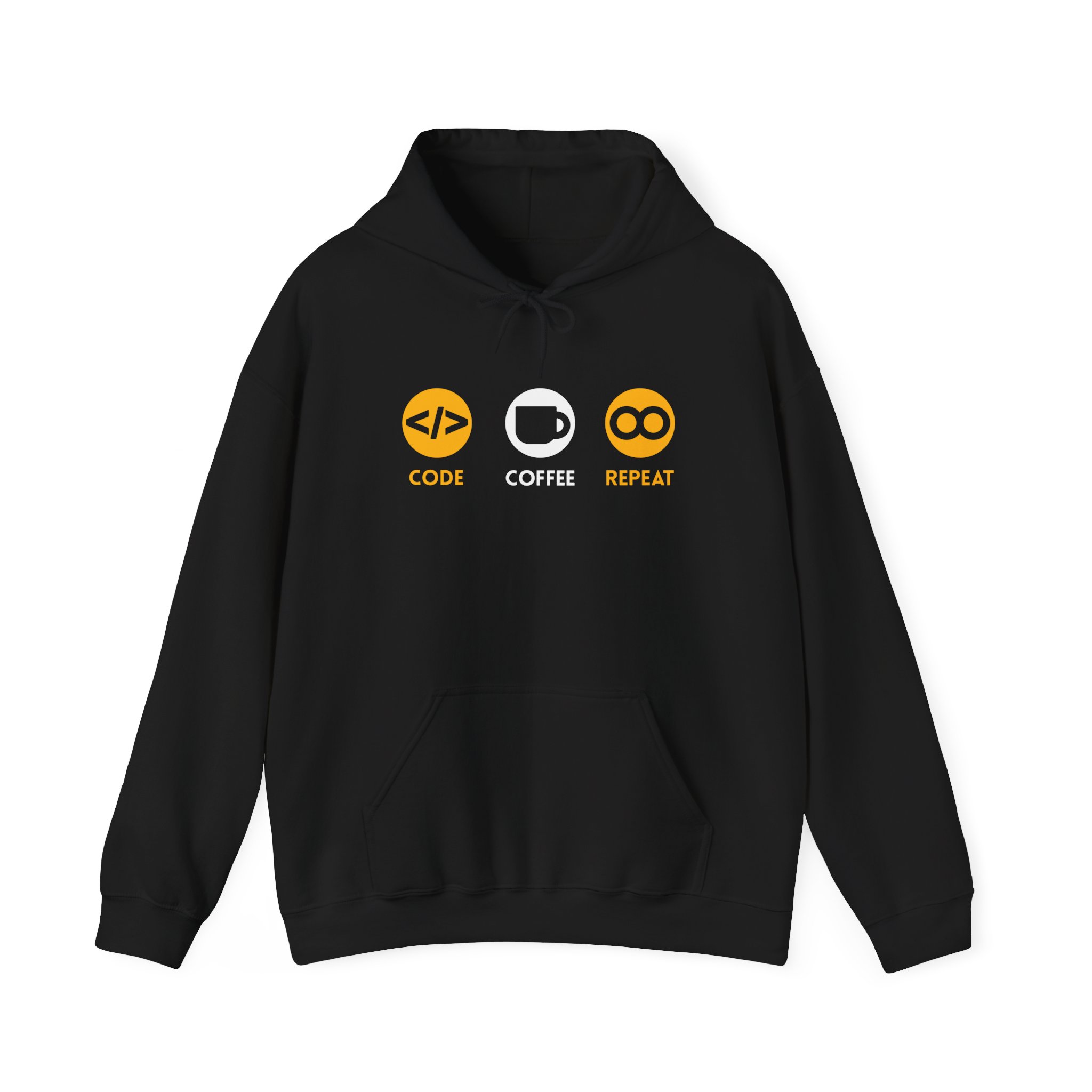 Hooded Sweatshirt - Code - Coffe -Repeat