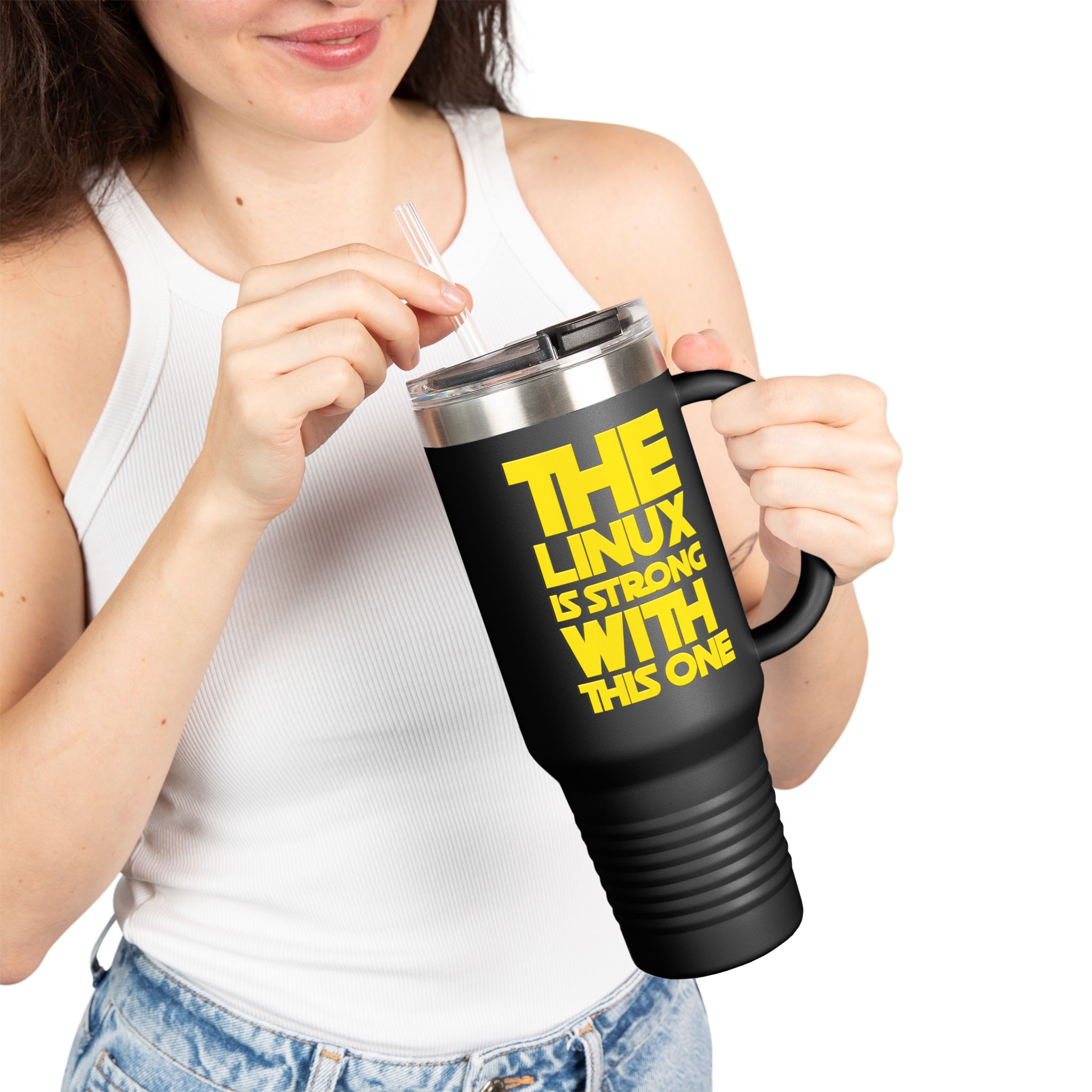 Insulated Travel Mug - "The Code Is Strong With This One" 40oz – Image 10