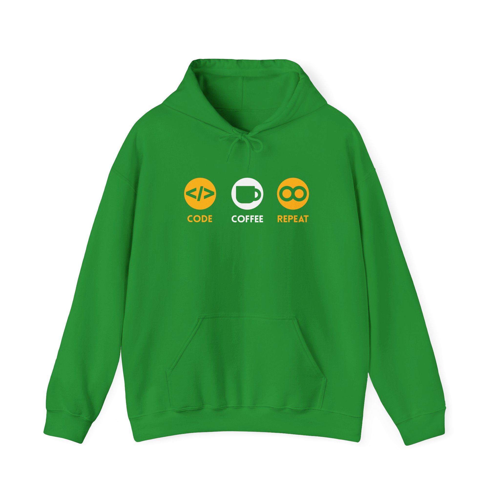 Hooded Sweatshirt - Code - Coffe -Repeat - Image 13