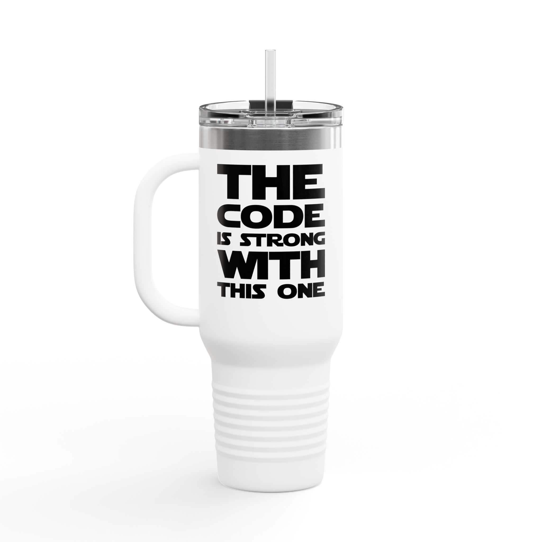 Insulated Travel Mug - "The Code Is Strong With This One" 40oz – Image 5